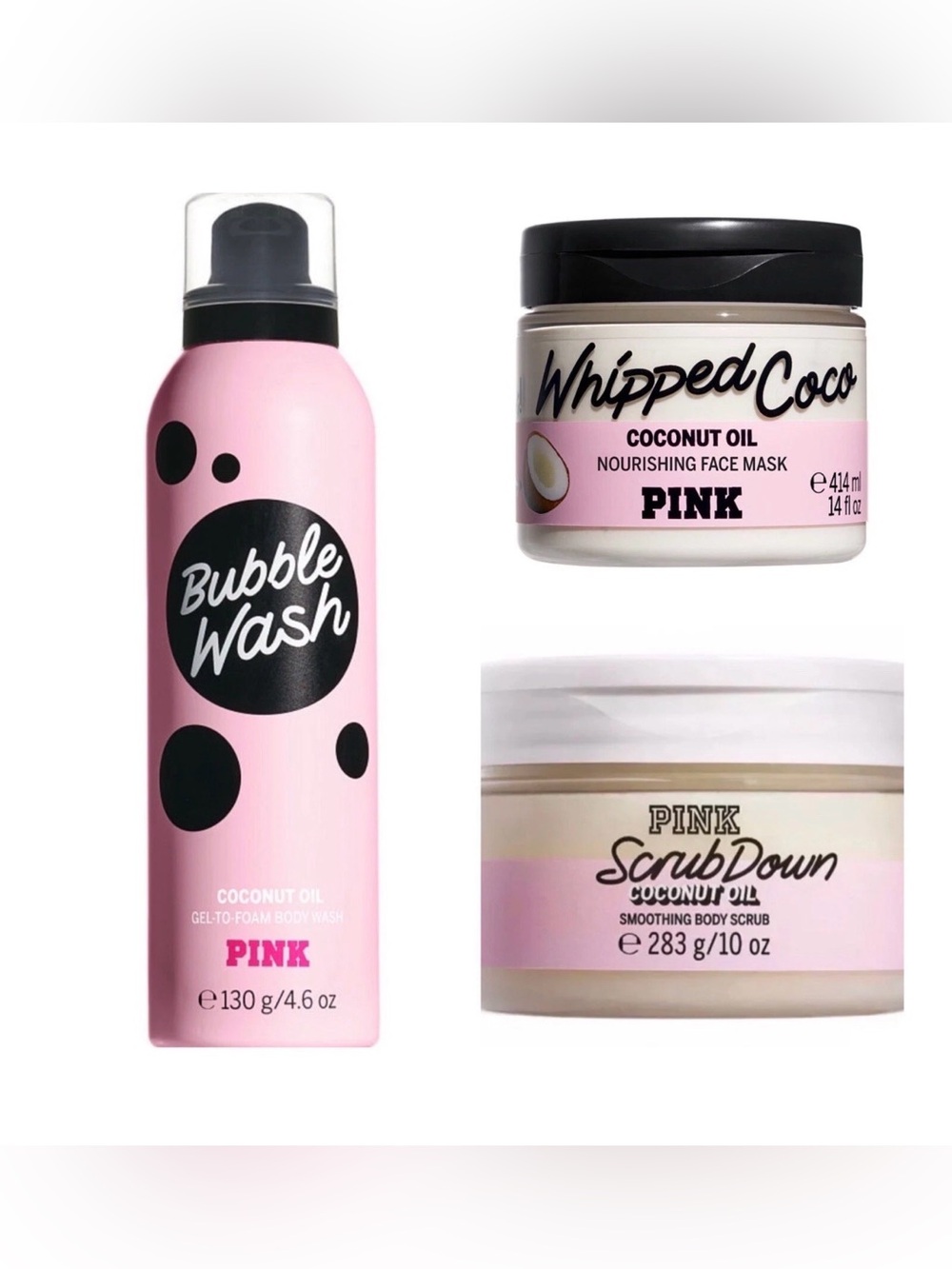 Victoria's Secret PINK Bubble Gel-to-Foam Body Wash / Face Mask / Body Scrub